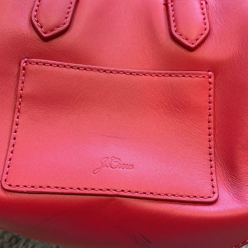 J. Crew Mini Red Leather Handbag - Picture 2 of 9